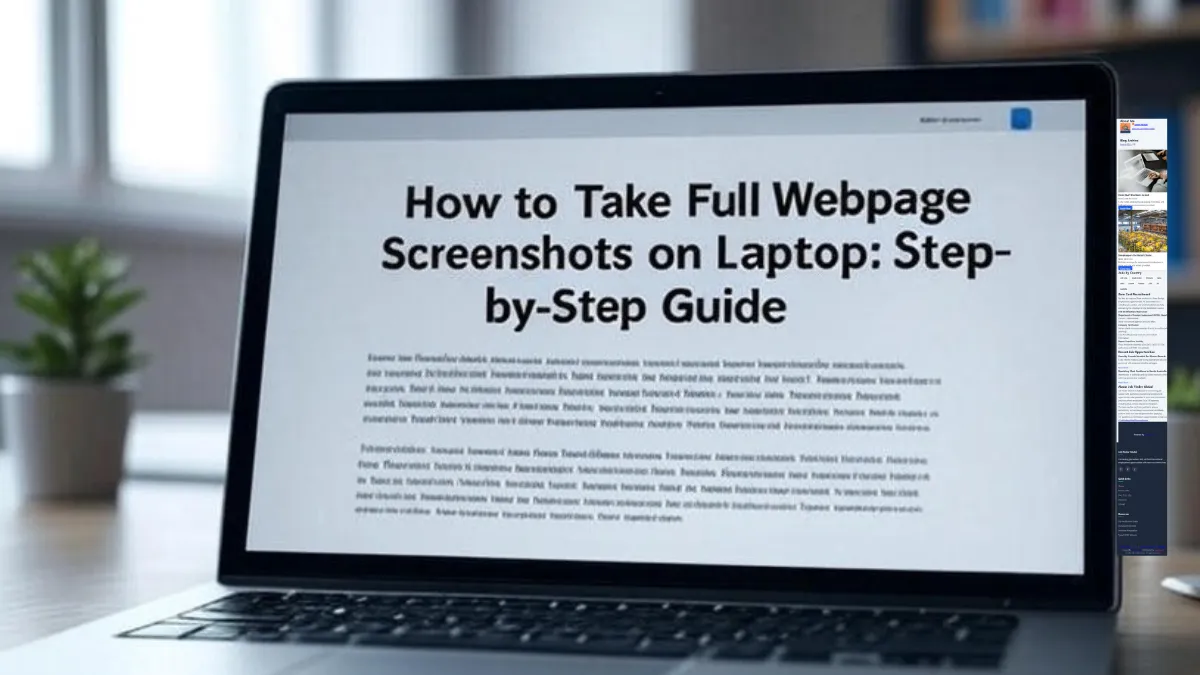 How to Take Full Webpage Screenshots on Laptop Step-by-Step Guide